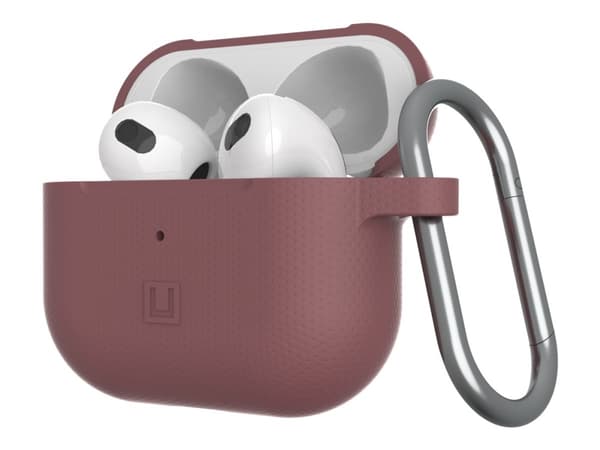 [U] Protective Case for Airpods (3rd Gen, 2021) - Dot Aubergine - Fodral för trådlösa öronsnäckor - silikon - aubergine - för Apple AirPods (3:e gene