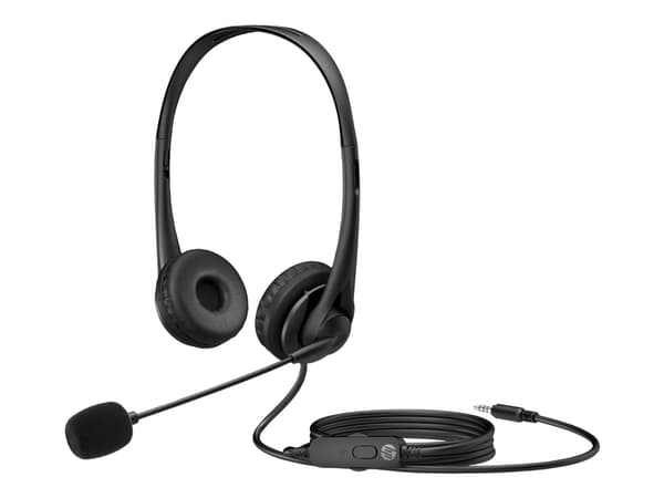 HP G2 - Hodesett - on-ear - kablet - 3,5 mm jakk - skyggesvart - for HP 245 G9, 255 G9, 256 G8; EliteBook 1040 G9, 645 G9, 65X G9; ProBook 445 G9, 45