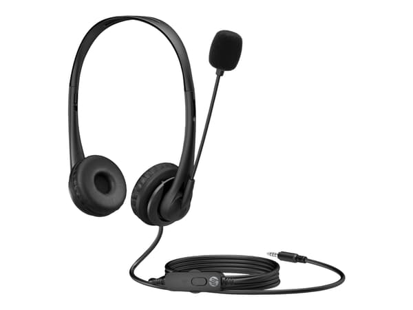 HP G2 - Hodesett - on-ear - kablet - 3,5 mm jakk - skyggesvart - for HP 245 G9, 255 G9, 256 G8; EliteBook 1040 G9, 645 G9, 65X G9; ProBook 445 G9, 45
