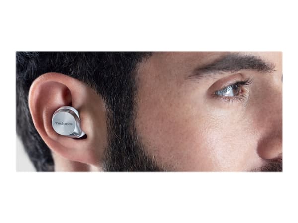 Technics EAH-AZ60 - True wireless-hodetelefoner med mikrofon - i øret - Bluetooth - aktiv støydemping - sølv