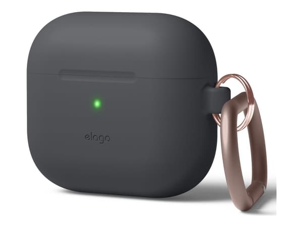 elago - Fodral laddningsfodral för trådlösa öronsnäckor - premiumsilikon - mörkgrå - för Apple AirPods (3:e generationen)