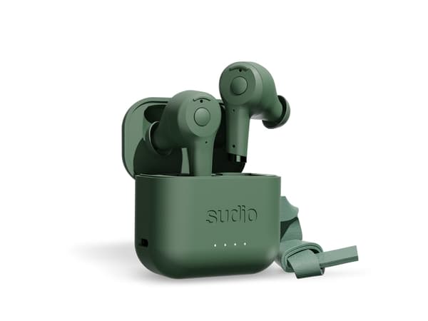 Sudio Ett Ladd+, True Wireless Stereo (TWS), Samtaler/musikk, 5 g, Hodesett, Grønn