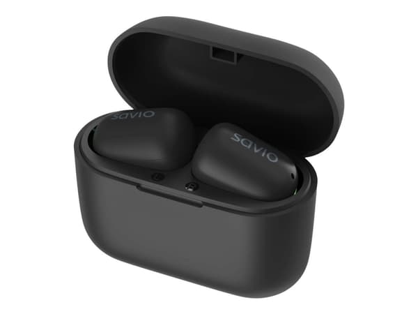 SAVIO TWS-09 - True wireless-hörlurar med mikrofon - inuti örat - Bluetooth - svart