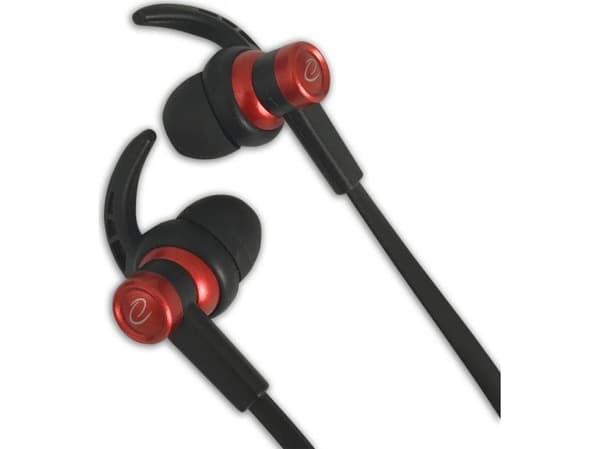 ESPERANZA EARPHONES WITH MICROPHONE AND VOLUME CONTROL BLACK/RED