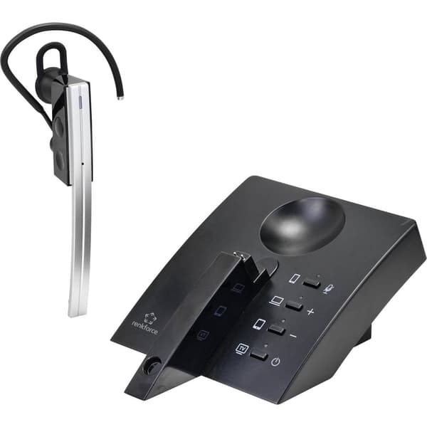 Renkforce RF-WE-510 Telefon In-ear headset Bluetooth Svart Volymkontroll