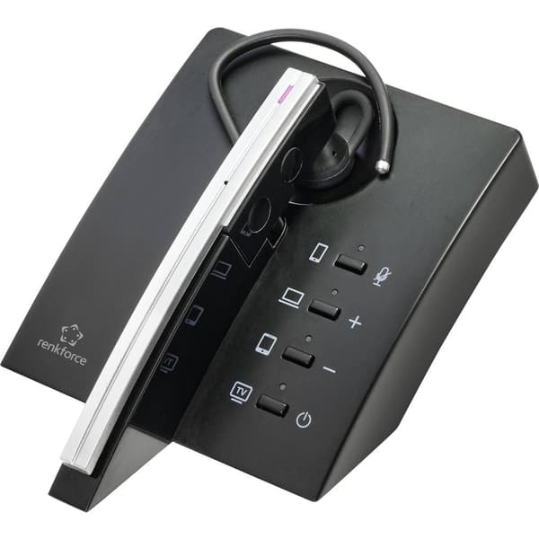 Renkforce RF-WE-510 Telefon In-ear headset Bluetooth Svart Volymkontroll