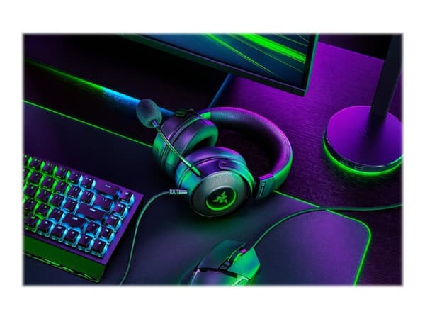 Razer Kraken V3 HyperSense - Hodesett - full størrelse - kablet - USB-A - lydisolerende