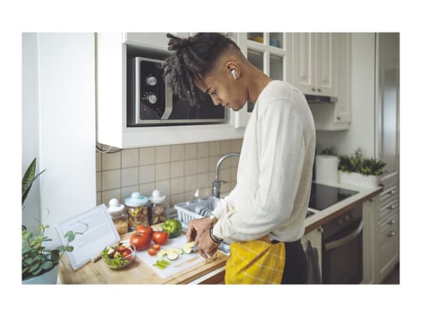 JVC HA-A8T - True wireless-hodetelefoner med mikrofon - i øret - Bluetooth - hvit