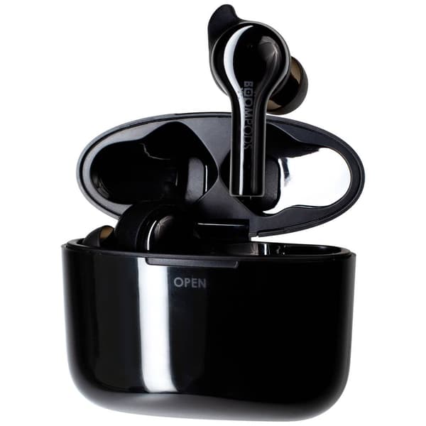 Boompods Bassline GO In Ear hörlurar Bluetooth Svart Headset, Volymkontroll, Svettresistent, Tocuh-styrning