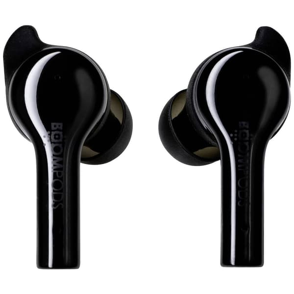 Boompods Bassline GO In Ear hörlurar Bluetooth Svart Headset, Volymkontroll, Svettresistent, Tocuh-styrning