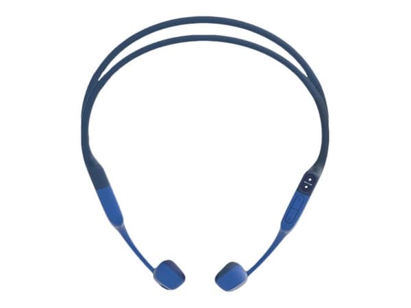 AfterShokz OpenRun - Hörlurar med mikrofon - öppet öra - montering bakom nacken - Bluetooth - trådlös - blå