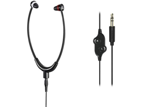 Thomson Tv Headphones With Long Cable 8m Underchin Lightweight Headphones For Seniors