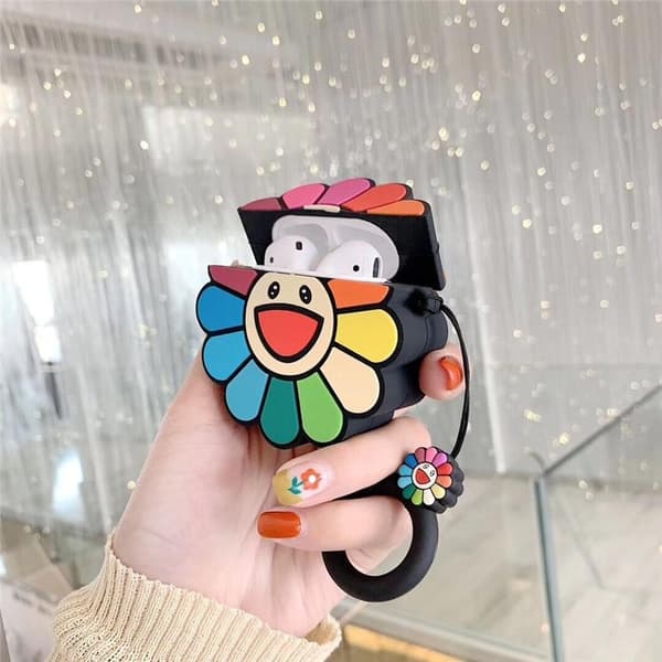 Airpods Pro beskyttelse glad blomst flere farver i silikone