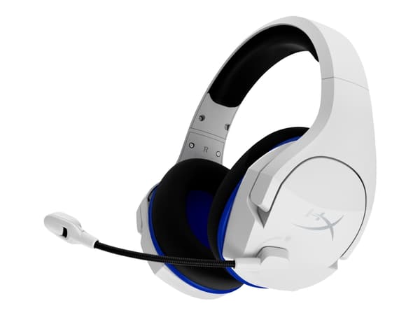 HyperX Cloud Stinger Core - Headset - fullstorlek - 2,4 GHz - trådlös - vit, blå - för Victus by HP Laptop 15, 16; Laptop 14, 15, 17; Pavilion x360 L