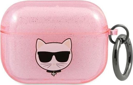 Karl Lagerfeld KLA3UCHGP AirPods 3-skydd różowy/pink Glitter Choupette
