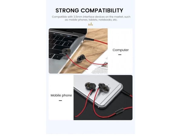 Somostel headphones UNIVERSAL HEADPHONES 3.5 INCH BLUE IN-EAR NOISE REDUCTION SOUND BASS SMS-CS04 BLUE