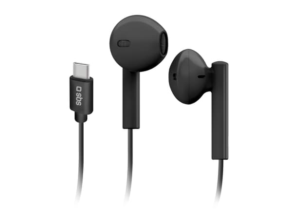 SBS Studio Mix 65c Semi-In-Ear Headphones med USB-C-kontakt svart
