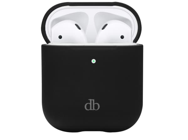 dbramante1928 Costa Rica - Fodral laddningsfodral för trådlösa öronsnäckor - silikon, återvunnen plast - nattsvart - för Apple AirPods (2a generation