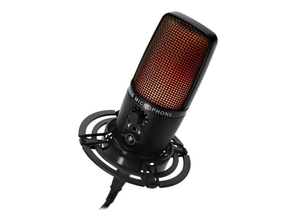 Gear4U Streaming Microphone RGB - Mikrofon - USB - svart