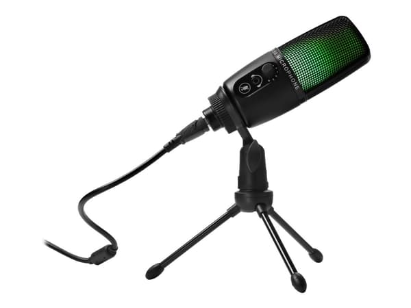 Gear4U Streaming Microphone RGB - Mikrofon - USB - svart