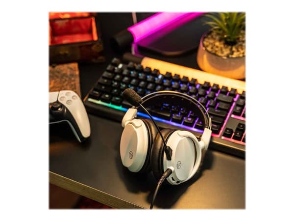 Audio-Technica ATH-GL3 White, Langallinen, 10 - 35000 Hz, Pelaaminen, Kuulokkeet, Valkoinen