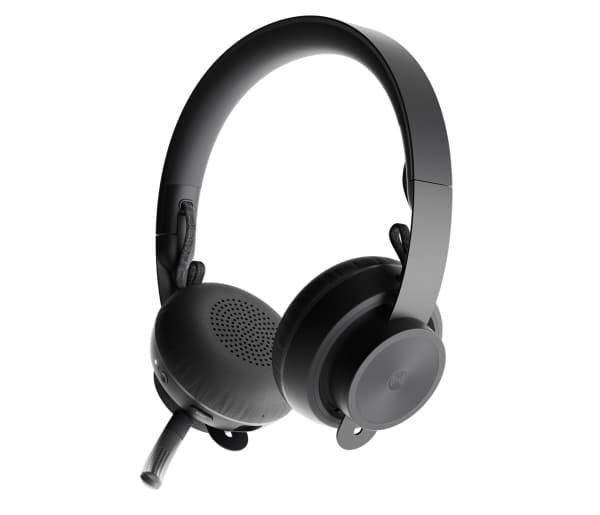 Logitech Zone Wireless - Hodesett - on-ear - Bluetooth - trådløs - aktiv støydemping - lydisolerende - grafitt - Certified for Microsoft Teams