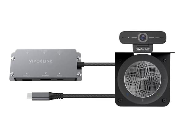 VivoLink Huddle Space - Videokonferansesett (høyttalende telefon, camera, hub)