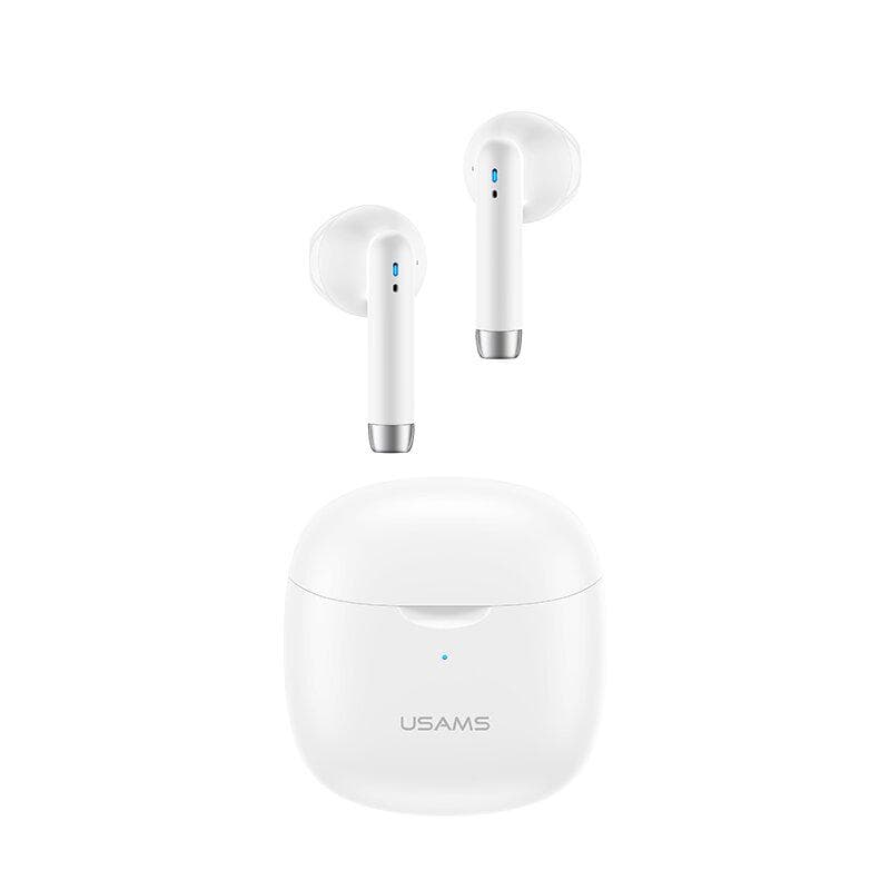 Vattentäta Bluetooth Hörlurar USAMS 04 TWS Brusreducerande - Vit