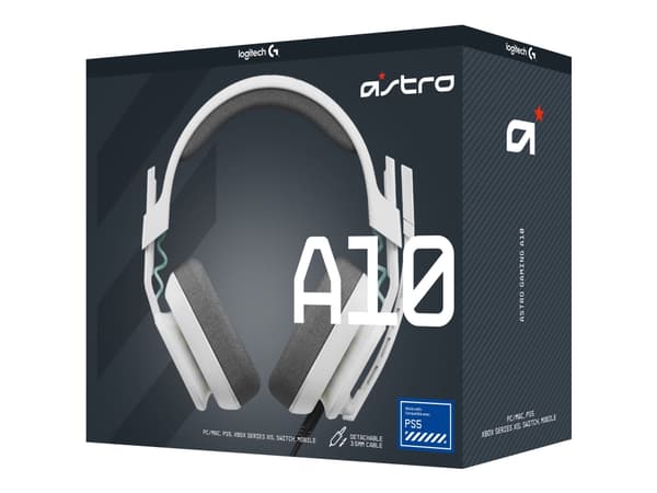 ASTRO Gaming A10 Gen 2 - Hodesett - full størrelse - kablet - 3,5 mm jakk - hvit