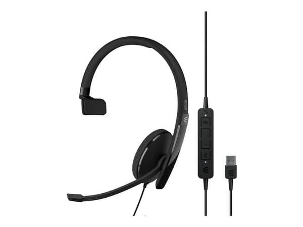 EPOS I SENNHEISER ADAPT 130T USB II - ADAPT 100 Series - kuulokkeet - på øret - kabling - USB-A - sort - Certified for Microsoft Teams, Optimeret til