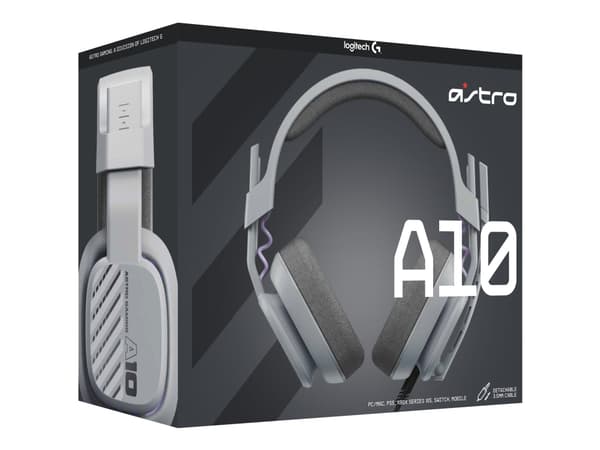 ASTRO Gaming A10, Langallinen, 20 - 20000 Hz, Pelaaminen, 246 g, Kuulokkeet, Harmaa