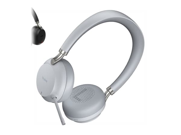 Yealink BH72 - Hodesett - full størrelse - Bluetooth - trådløs - lydisolerende - lysegrå - Optimert for UC