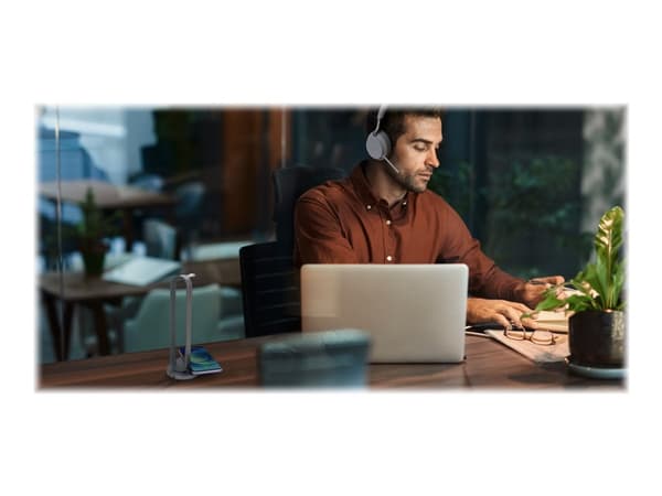 Yealink BH72 - Hodesett - full størrelse - Bluetooth - trådløs - lydisolerende - lysegrå - Optimert for UC
