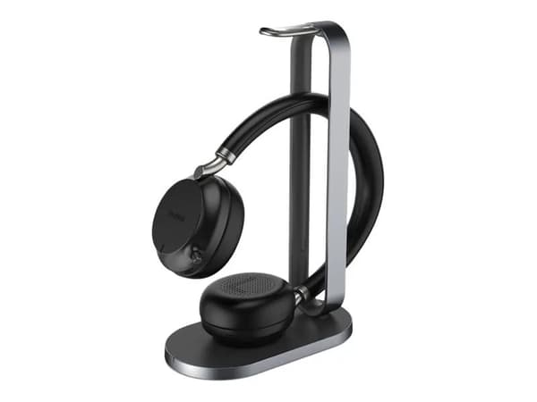 Yealink BH72 with Charging Stand - Hodesettsystem - on-ear - Bluetooth - trådløs - USB-A via Bluetooth-adapter - lydisolerende - svart - Optimert for
