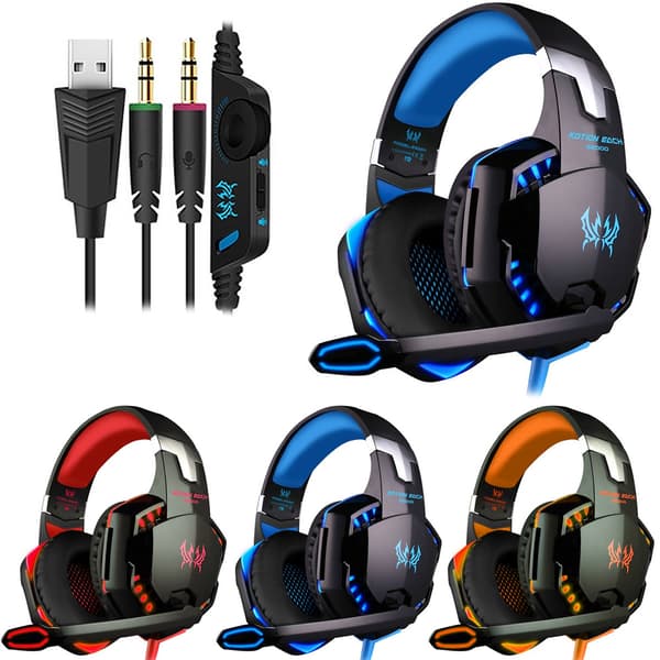 Gaming Headset PC / Hörlurar Kotion Each G2000 Pro med LED CDON