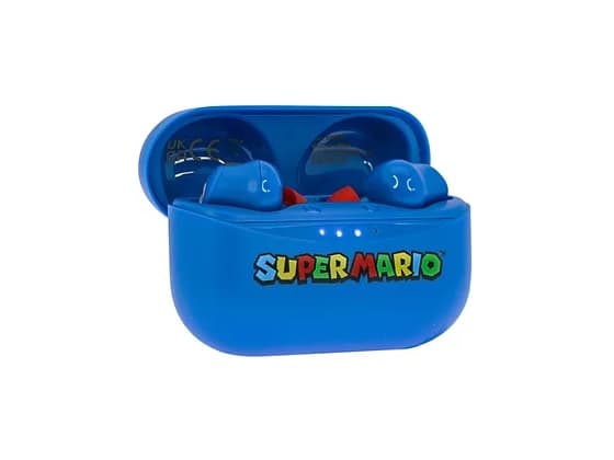 OTL Technologies Super Mario , Trådlös, Samtal/musik, 20 - 20000 hz, 145 g, Hörlurar, Blå