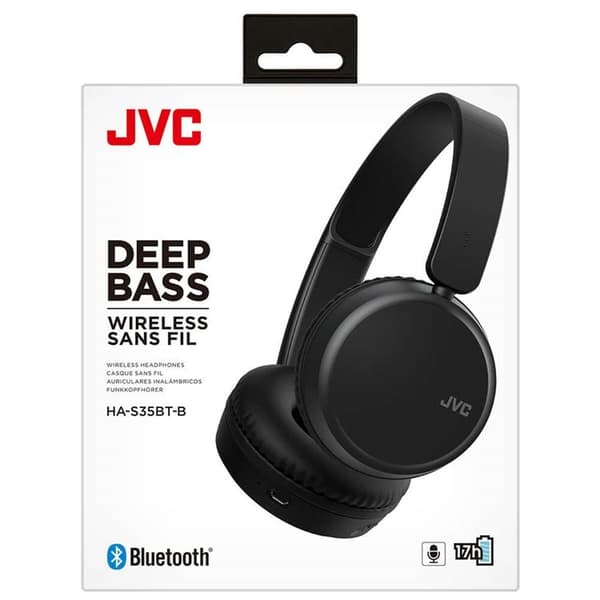 JVC Hörlurar On-Ear Wireless HA-S35BT - Svart