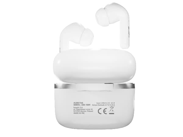Audictus Dopamine, True Wireless Stereo (TWS), Samtaler/musikk, 20 - 20000 Hz, Hodesett, Hvit