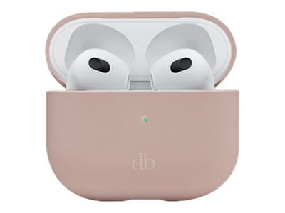 dbramante1928 Costa Rica - Fodral för trådlösa hörlurar - silikon, återvunnen plast - rosa sand - för Apple AirPods (3:e generationen)
