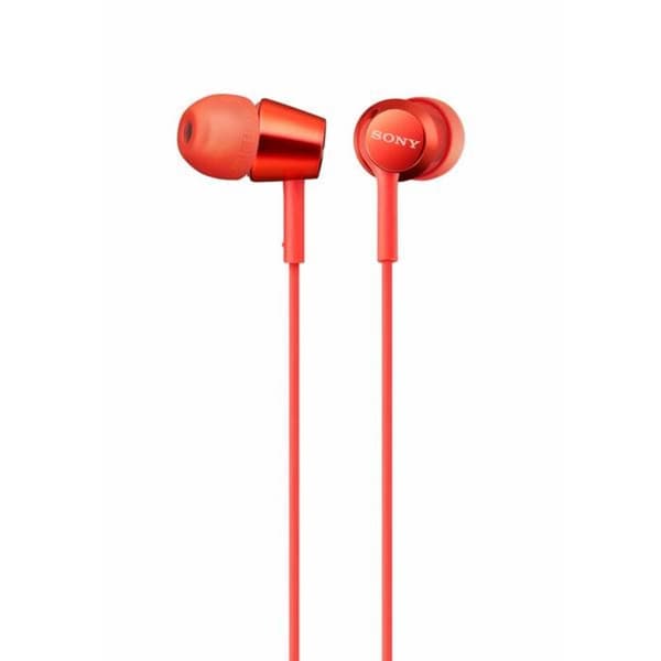 Hodetelefoner med Mikrofon Sony MDR-EX155AP Rød