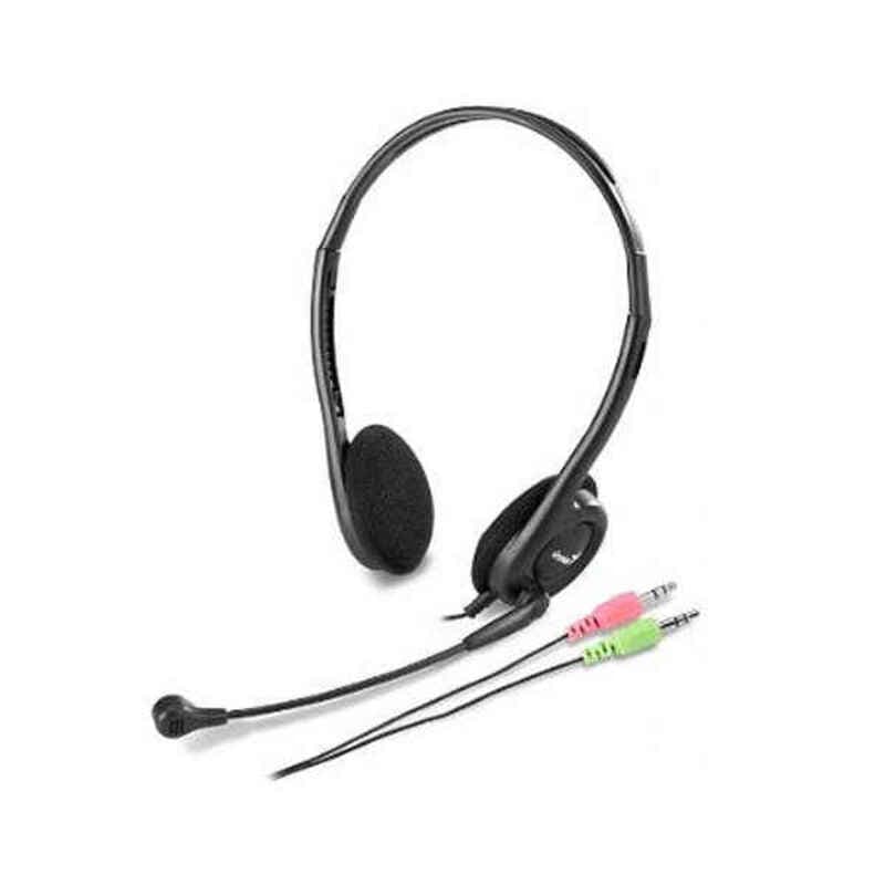 Hodetelefoner med Mikrofon Genius PC HS 200C Svart