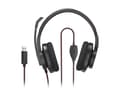 Miniatyrbild 5 av 5: Hama "HS-USB400 V2" - Headset - fullstorlek - kabelansluten - USB-A - svart, röd