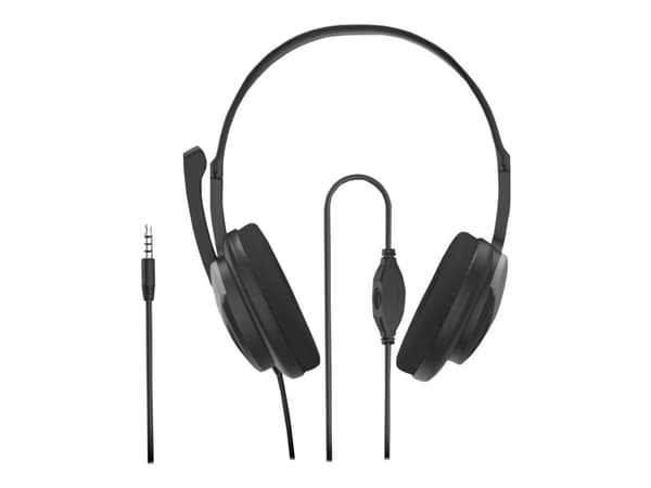 Hama HS-P100 V2, Langallinen, Toimisto/puhelukeskus, 20 - 20000 Hz, 125 g, Kuulokkeet, Musta, Hopea