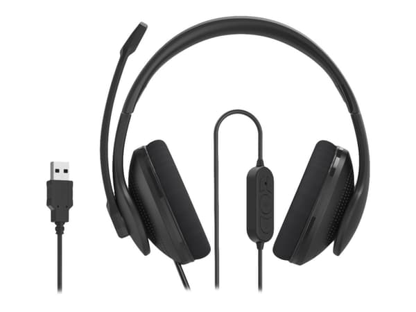 Hama "HS-USB300 V2" - Hodesett - full størrelse - kablet - USB-A - svart