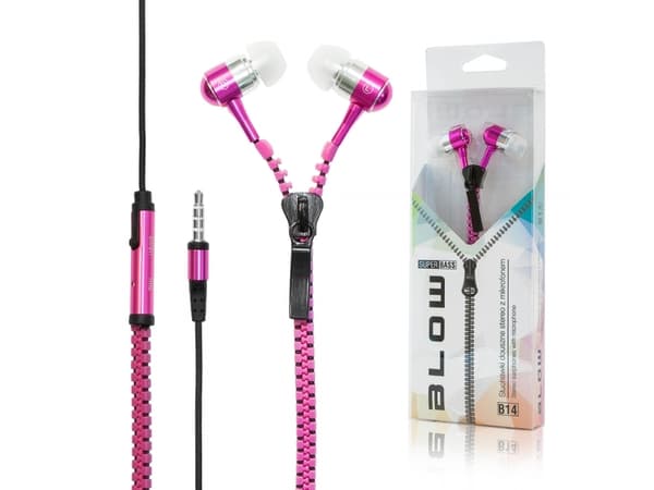 Zipper headset i blister - Pink