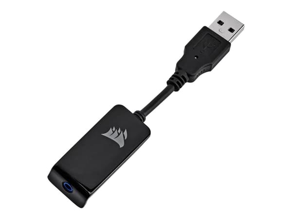 CORSAIR Gaming HS65 SURROUND - Hodesett - full størrelse - kablet - 3,5 mm jakk - hvit