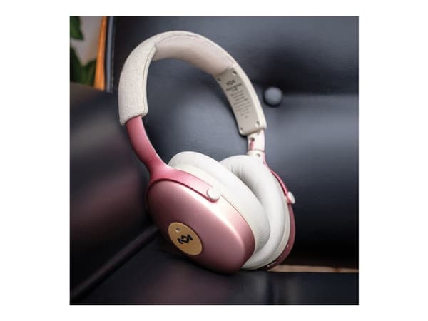 House of Marley Positive Vibration XL - Hörlurar med mikrofon - fullstorlek - Bluetooth - trådlös - aktiv brusradering - koppar