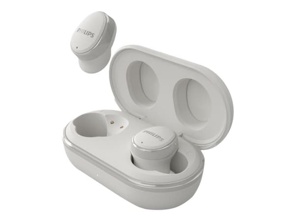 Philips TAT4556WT - True wireless-hodetelefoner med mikrofon - i øret - Bluetooth - aktiv støydemping - hvit