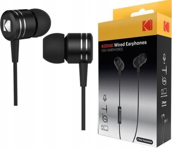 Kodak Headphones Wired Earphones Ipx4 1.2m Kodak/100+ Earphones