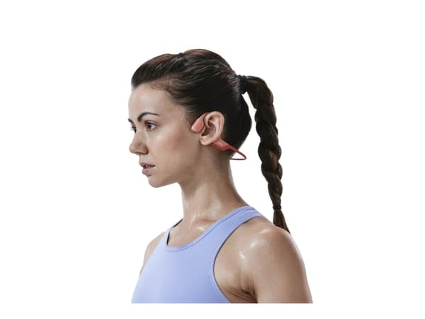 AfterShokz OpenRun Pro - Hodetelefoner med mikrofon - åpent øre - bak-nakken-montering - Bluetooth - trådløs - rosa